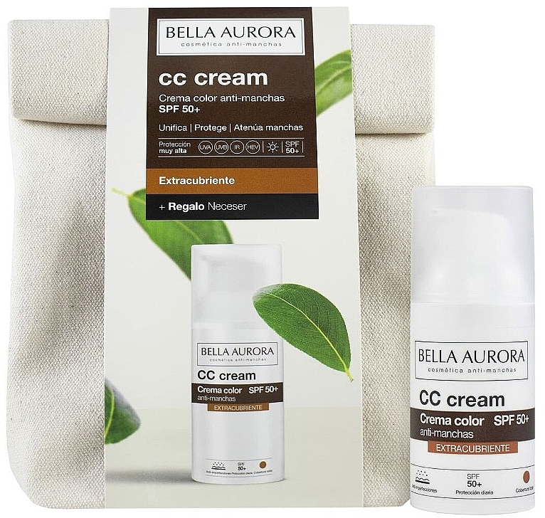 Набор - Bella Aurora CC Cream Extra Covering Gift Set (cc/cr/30ml + bag/1pcs) — фото N1