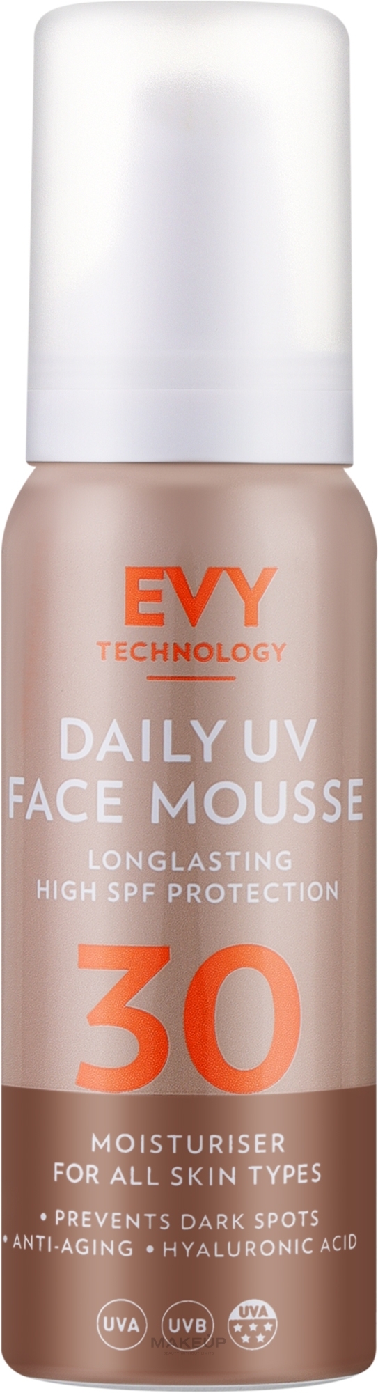 Щоденний захисний мус для обличчя - EVY Technology Daily UV Face Mousse SPF30 — фото 75ml