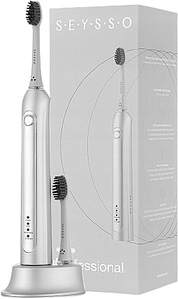 Звукова зубна щітка, срібляста - SEYSSO Silver Professional Sonic Tothbrush — фото N1