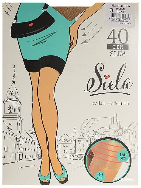 Колготки женские "Slim Collant", 40 Den, daino - Siela — фото N3