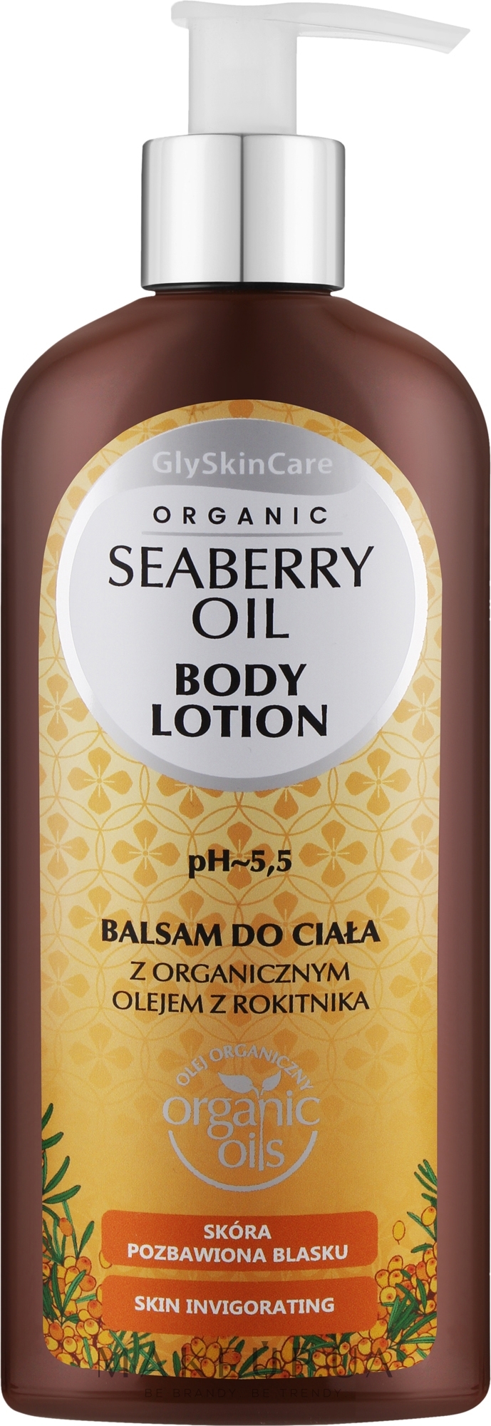 Лосьйон для тіла з органічною олією обліпихи - GlySkinCare Organic Seaberry Oil Body Lotion — фото 250ml