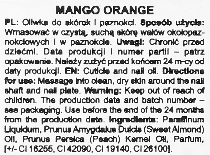 Олія для нігтів і кутикули з квітами "Манго і апельсин" - Silcare Cuticle Oil Mango Orange — фото N2