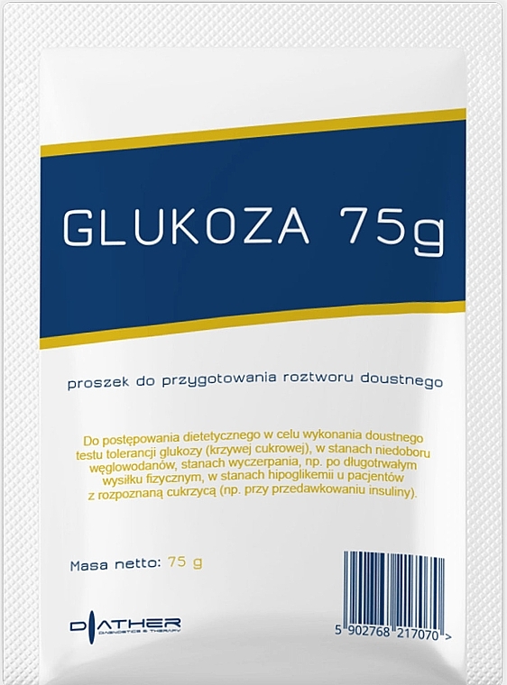 Глюкоза, саше - Diather Diagnostics & Therapy Glukoza — фото N1