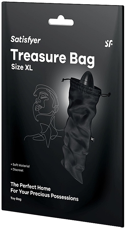 Мішечок для зберігання секс-іграшок, чорний, Size XL - Satisfyer Treasure Bag Black — фото N1