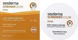Сонцезахисний тональний крем, коричневий - SesDerma Laboratories Screen Ses Compact SPF 50 Brown — фото N2