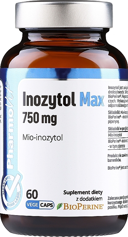 Пищевая добавка "Инозитол Макс" - Pharmovit Clean Label Inozytol Max 750 Mg — фото N1