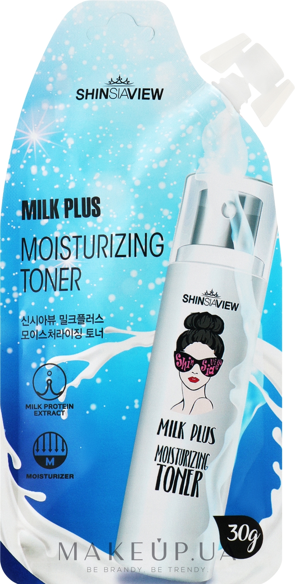 Увлажняющий тонер для лица - Shinsiaview Milk Plus Moisturizing Toner — фото 30g