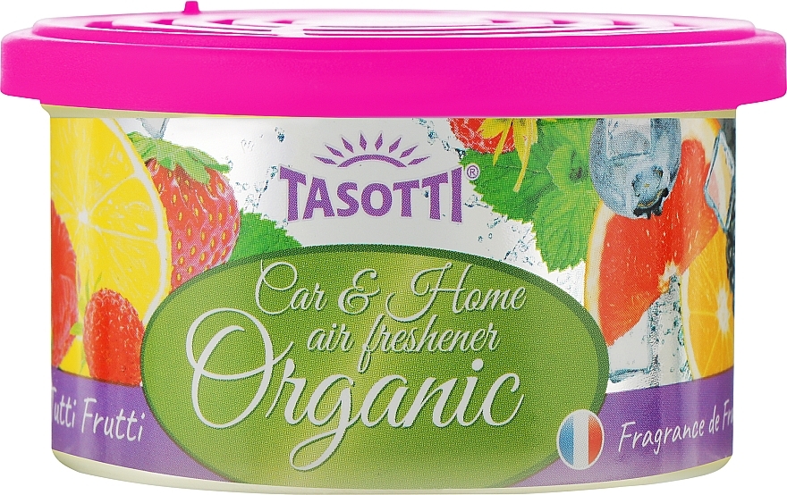 Автомобільний сухий ароматизатор у банці "Fassion Fruit" - Tasotti Organic — фото N1