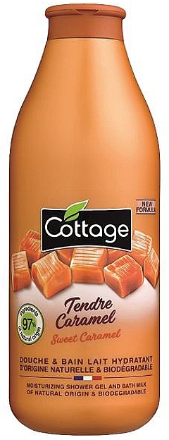 Гель для душу "Солодка карамель" - Cottage Shower Gel & Bath Milk — фото N1