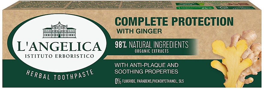 Зубная паста с экстрактом имбиря - L'Angelica Complete Protection With Ginger Toothpaste  — фото N1