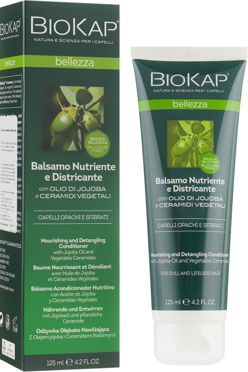 Кондиционер "Питательный", с эффектом разглаживания спутанных волос - BiosLine BioKap Nourishing and Detangling Conditioner