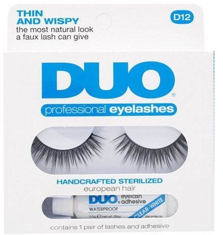 Накладные ресницы с клеем - Duo Lash Kit Professional Eyelashes Style D12 — фото N1
