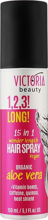 Спрей для длинных волос 15 в 1 - Victoria Beauty 1,2,3! Long! Hair Spray — фото N1