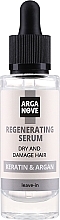 Регенерирующая сыворотка для ухода за сухими и поврежденными волосами - Arganove Regenerating Serum Dry And Damage Hair Leave-in — фото N1