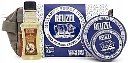 Парфумерія, косметика Набір - Reuzel Fiber Pomade Travel Kit (h/pomade/113g + h/pomade/35g + shm/100ml + bag/1pcs)