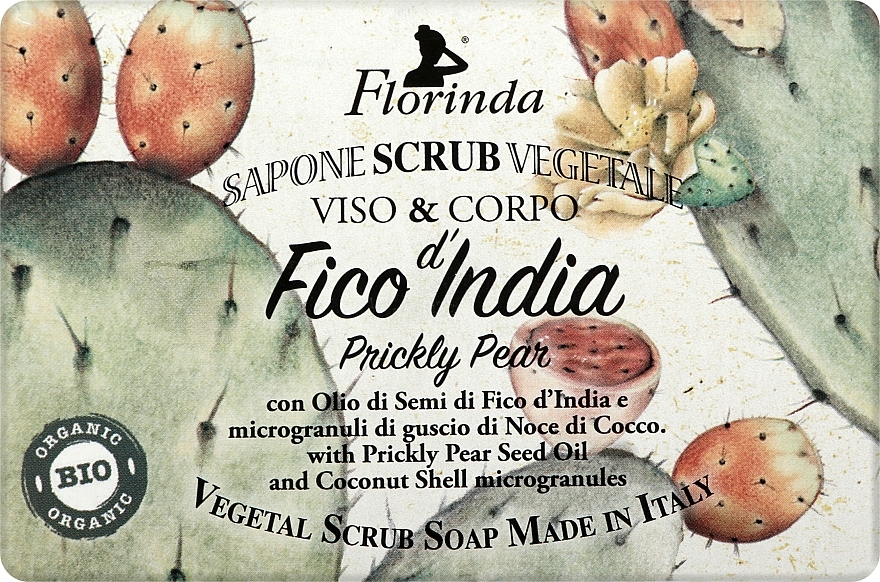 Мило-скраб з олією кісточок опунції - Florinda Prickly Pear Soap Scrub — фото N1