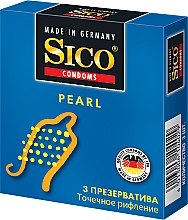 Презервативы "Pearl", точечное рифление, 3шт - Sico — фото N1