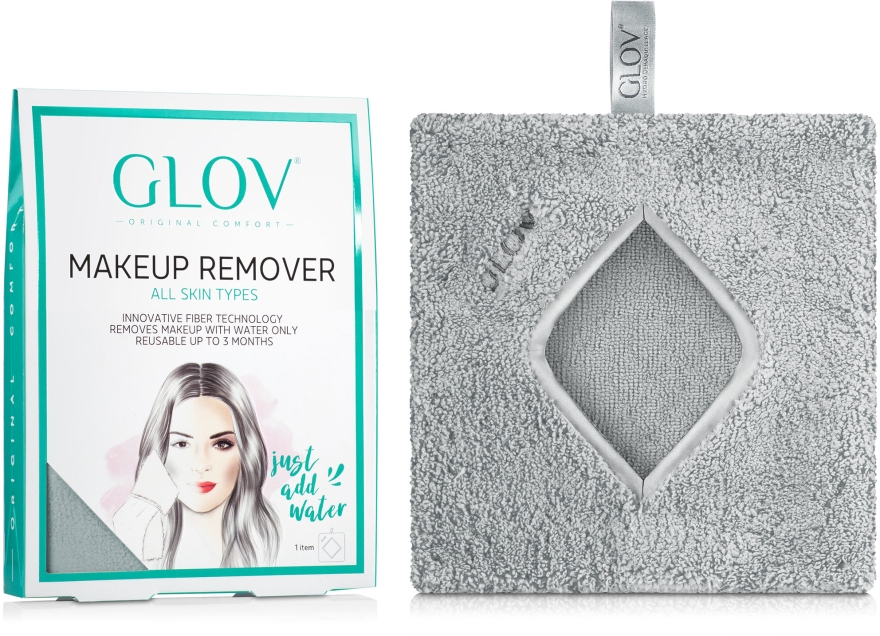 Рукавичка для снятия макияжа, серая - Glov Comfort Makeup Remover