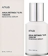 Обновляющая сыворотка с ниацинамидом - Anua Nano Retinol 0.3% + Niacin Renewing Serum — фото N2