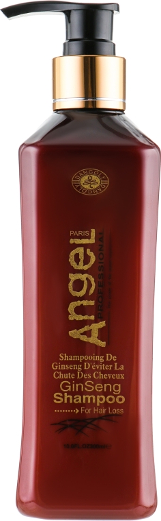 Шампунь від випадіння волосся з екстрактом женьшеню - Angel Professional Paris With Ginseng Extract Shampoo