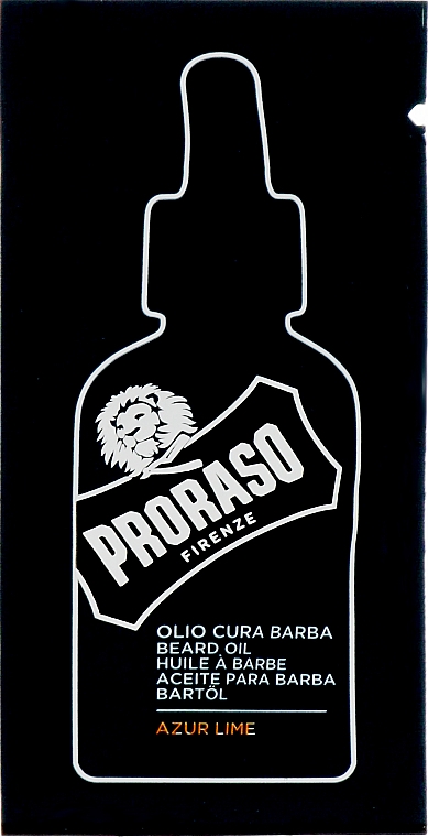Олія для бороди - Proraso Azur Lime Beard Oil (пробник)