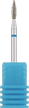 Фреза алмазна "Полум'я" 243 021B, діаметр 2,1 мм, синя - Nail Drill — фото N1