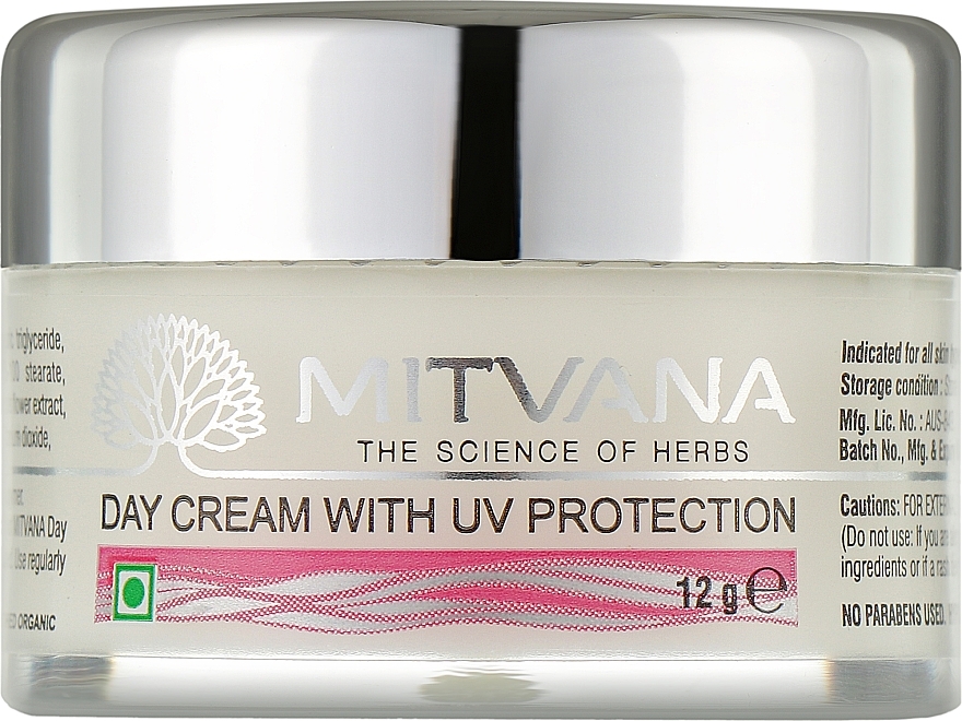 Крем для обличчя денний з УФ-захистом - Mitvana Day Cream With UV Protection (міні) — фото N1