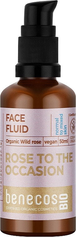 Флюид для лица "Дикая роза" - Benecos Bio Organic Wild Rose Face Fluid — фото N1