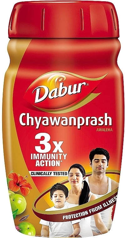 Харчова добавка "Чаванпраш" - Dabur Chyawanprash 3X Immunity Action — фото N1