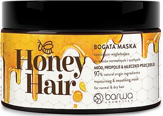 Маска для нормальных и сухих волос - Barwa Honey Hair Mask — фото N1
