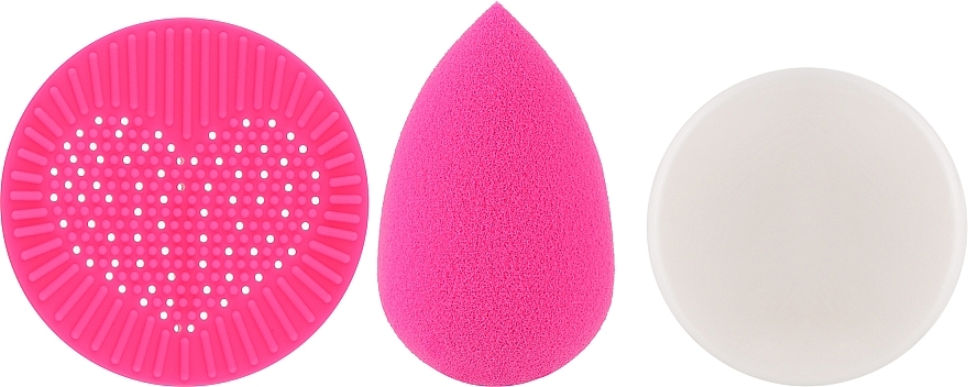 Набор - Beautyblender Glittet Starter Set (sponge/1pcs + soap/16g + cleans/mat/1pcs + bag) — фото N2