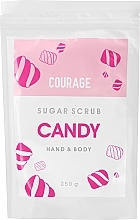 ПОДАРОК! Сахарный скраб для рук и тела «Конфета» - Courage Candy Hands & Body Sugar Scrub (дой-пак) — фото N1