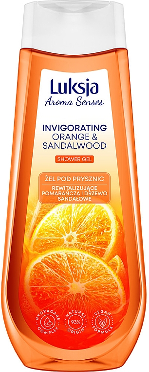 Гель для душа "Апельсин и сандал" - Luksja Aroma Senses Invigorating Orange & Sandalwood Shower Gel — фото N1