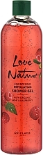 Отшелушивающий гель для душа "Мята и малина" - Oriflame Love Nature Energising Exfoliating Shower Gel — фото N3