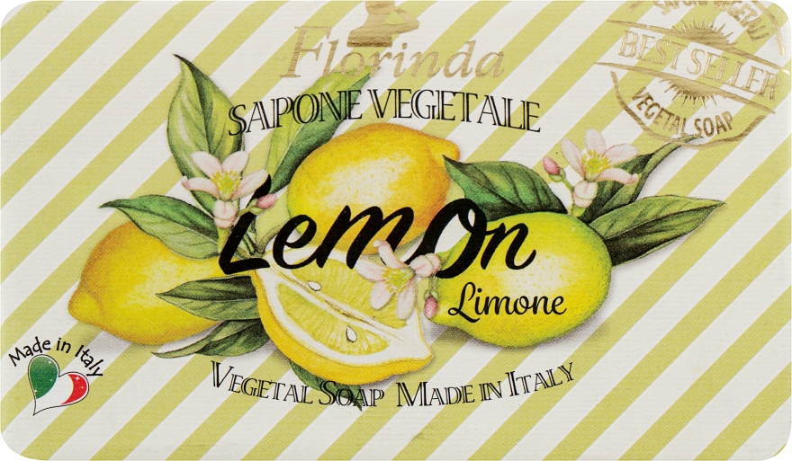 Мило натуральне "Лимон" - Florinda Lemon Natural Soap — фото N2