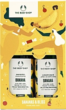 Духи, Парфюмерия, косметика Набор - The Body Shop Banana & Bliss Haircare Gift (shamp/250ml + cond/250ml + cloth)