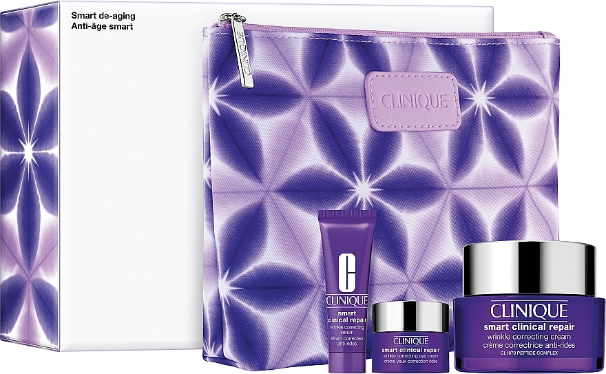 Набор - Clinique Smart De-Aging (cr/50ml + serum/10ml + eye/cr/5ml + bag) — фото N1