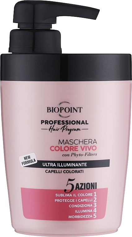Маска "Посилення кольору" для фарбованого волосся - Biopoint Color Live Maschera — фото N1