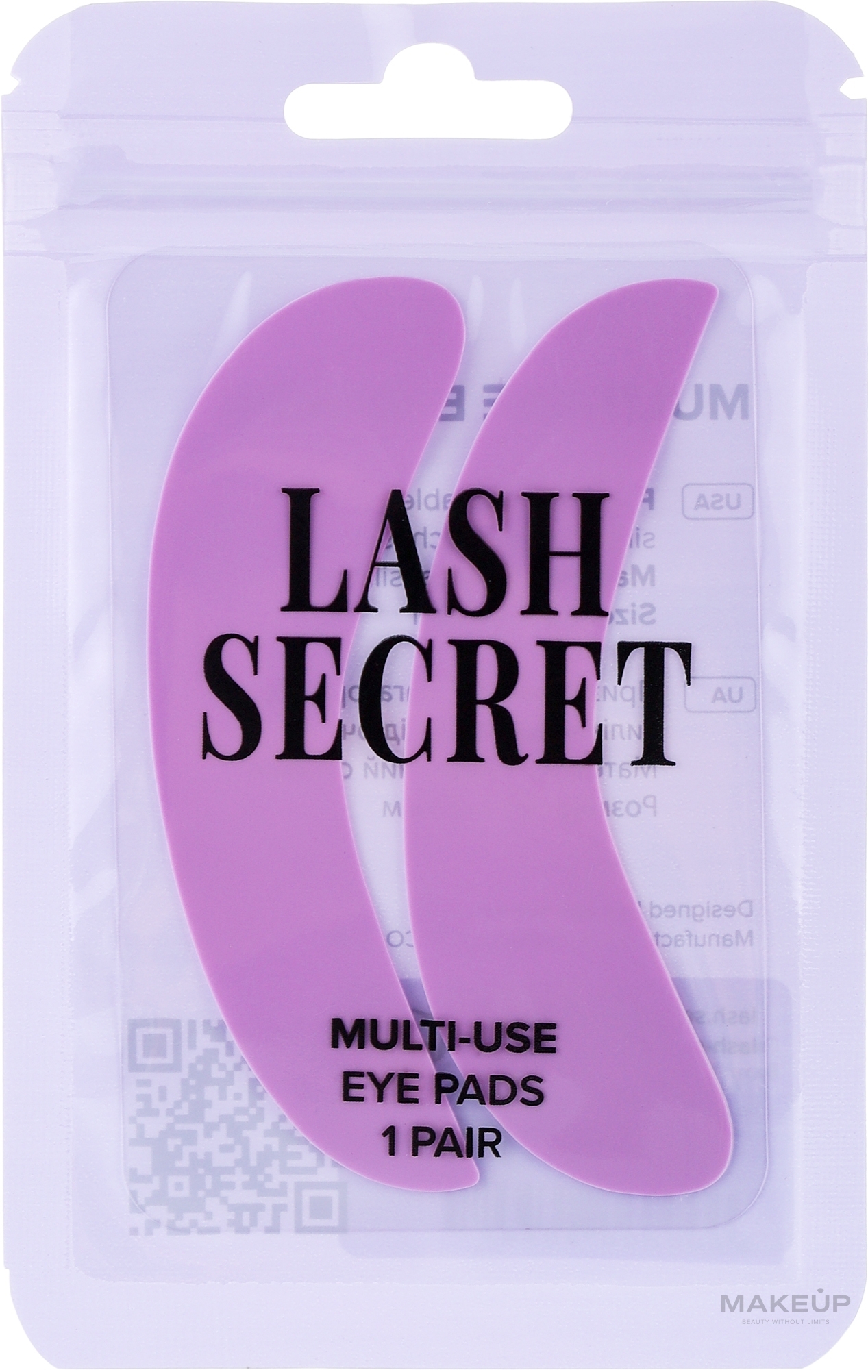 Патчи силиконовые, фиолетовые - Lash Secret Multi-Use Eye Pads — фото 2шт