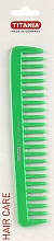 Пластиковий гребінець 18.5 см, зелений - Titania — фото N1