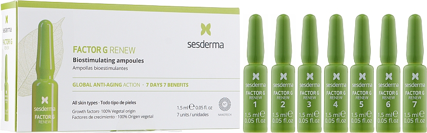Ампули для обличчя - SesDerma Laboratories Factor G Renew Biostimulating Ampoules Anti-Ageing Action — фото N1