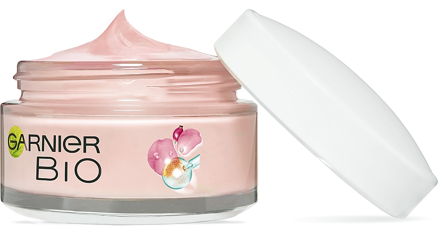 Живительный крем с маслом шиповника для придания сияния тусклой коже лица - Garnier Bio Rosy Glow 3in1 Youth Cream — фото N11