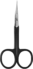 Парфумерія, косметика Манікюрні ножиці для кутикули вигнуті, 10 см, чорні - QPI