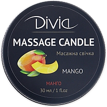 Свічка масажна для рук і тіла "Манго", Di1570 (30 мл) - Divia Massage Candle Hand & Body Mango Di1570 (30 ml) — фото N1