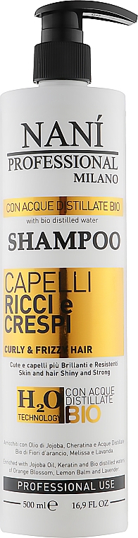 Шампунь для в’юнкого волосся - Nanì Professional Milano Hair Shampoo — фото N1