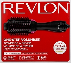 Щетка-фен для волос - Revlon One-Step Volumiser New Edition Black/Pink — фото N1