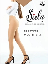 Колготки женские "Prestige Multifibra", 20 Den, caramel - Siela — фото N1