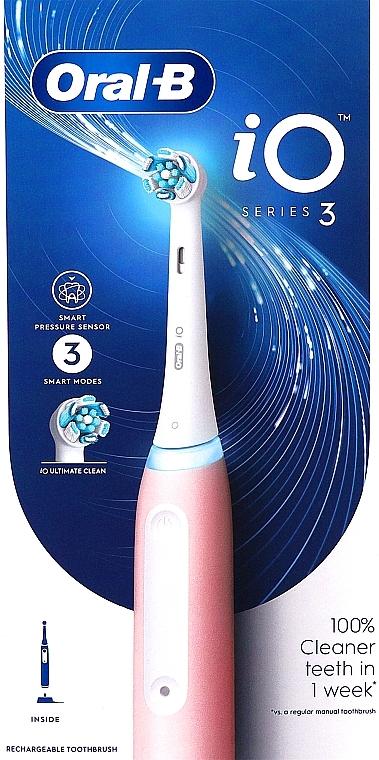 Електрична зубна щітка, розова - Oral-B iO Series 3  — фото N12