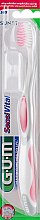 Духи, Парфюмерия, косметика Зубная щетка "Sensi Vital", мягкая, бело-розовая - G.U.M Ultra Soft Toothbrush