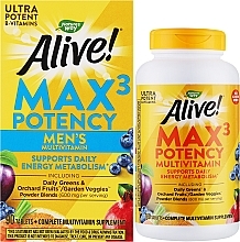 Мультивитамины для мужчин - Nature’s Way Alive! Max3 Potency Men’s Multivitamin — фото N2